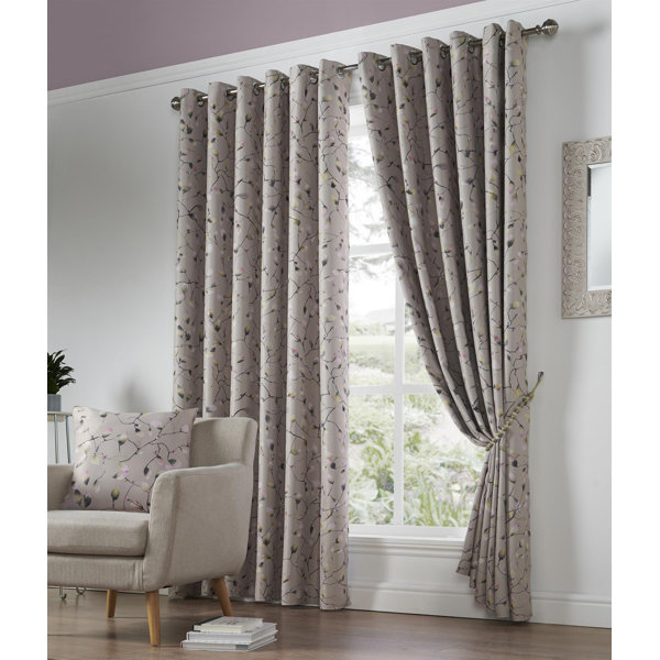 Fleur De Lis Living Faheem Blossom Bud Eyelet Room Darkening Curtains ...